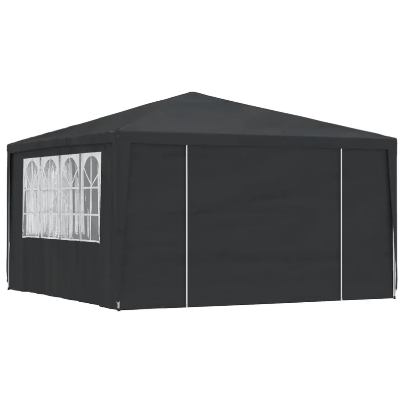 cort petrecere profesional pereti laterali antracit 4x4m 90g/m2