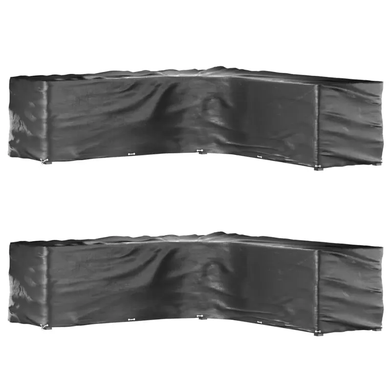 husa mobilier de gradina forma in l, 20 ocheti, 300x300x90 cm