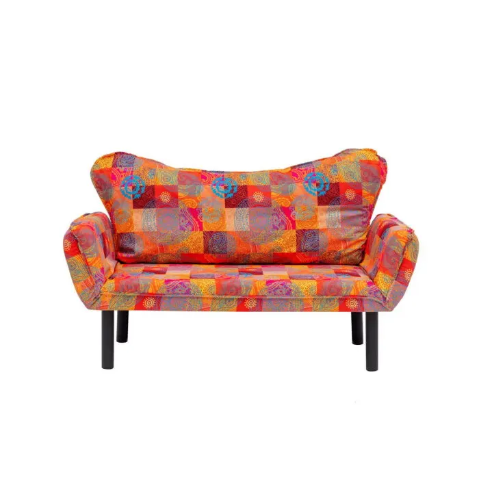 Canapea extensibila CHATTO, 2 locuri, gri, 150x70x75 cm