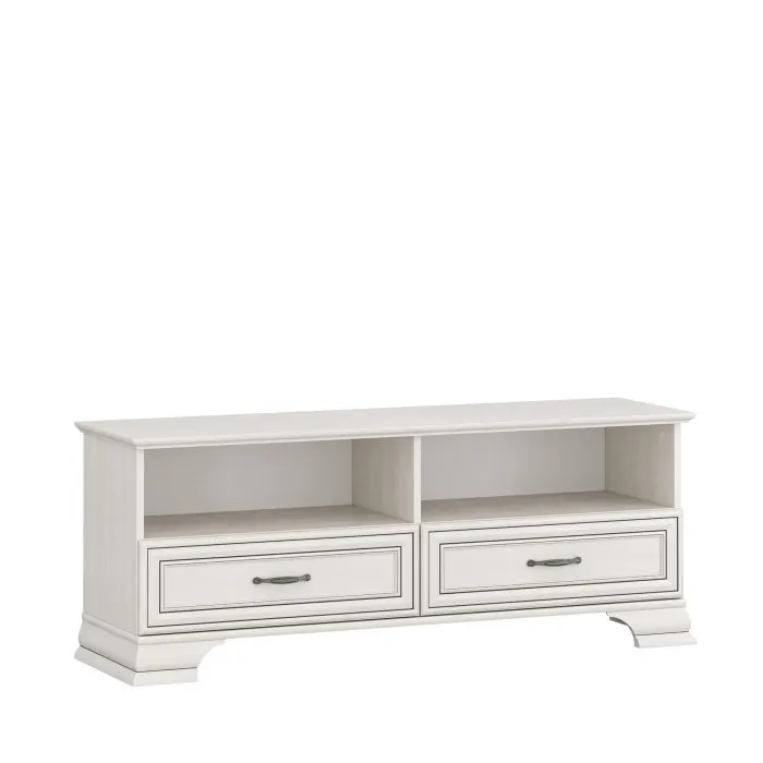 Comoda TV cu 2 sertare TIFFANY II, crem fineline, 130x37x50,4 cm
