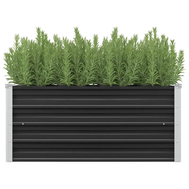 strat inaltat de gradina antracit 100x40x45 cm otel galvanizat