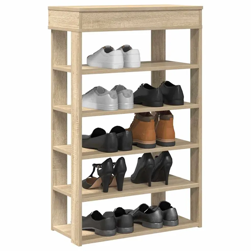 suport de pantofi, stejar sonoma, 60x30x98 cm, lemn prelucrat