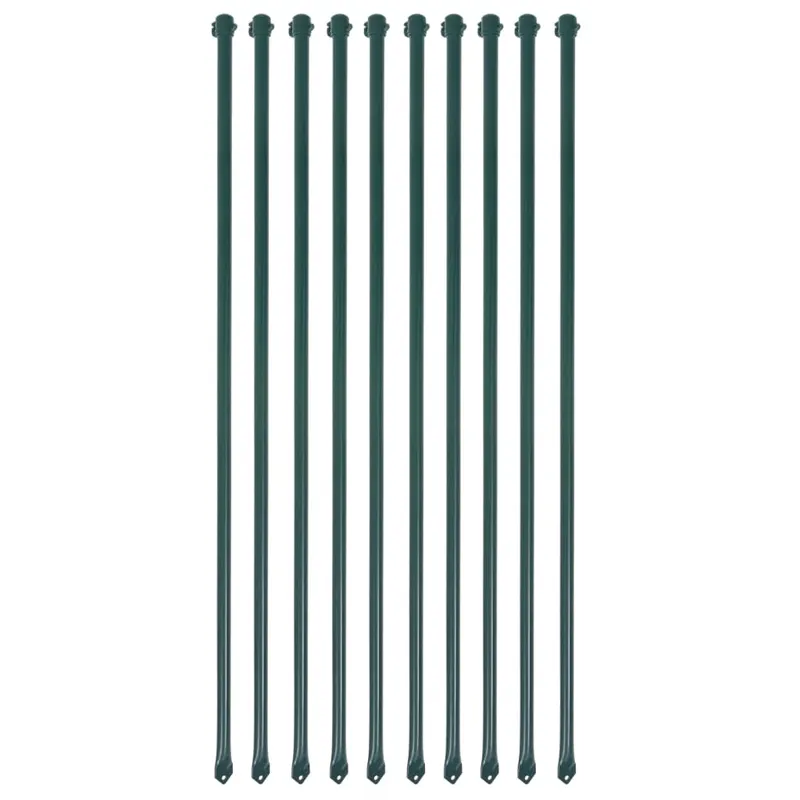 tarusi gradina, 10 buc, 1 m, metal, verde
