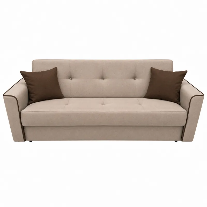 Canapea VERA extensibila, 3 locuri, lada de depozitare, stofa bej deschis + maro inchis, 225x90x90 Stofa, Bej + Maro