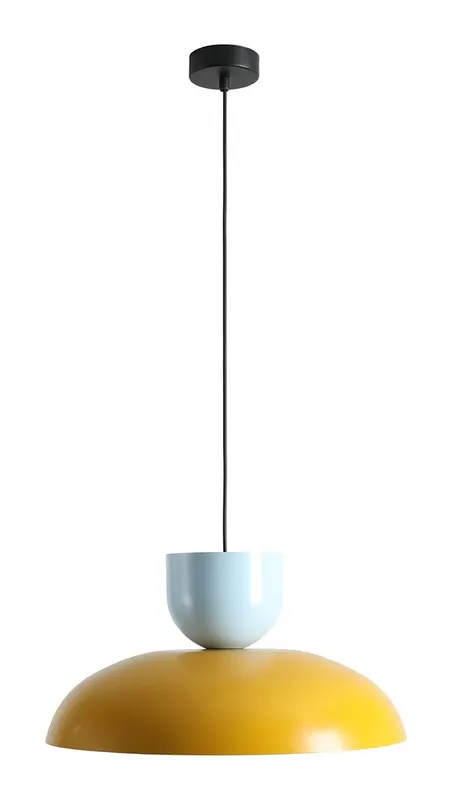 Lampa suspendata LYNG - Muștar + Albastru deschis