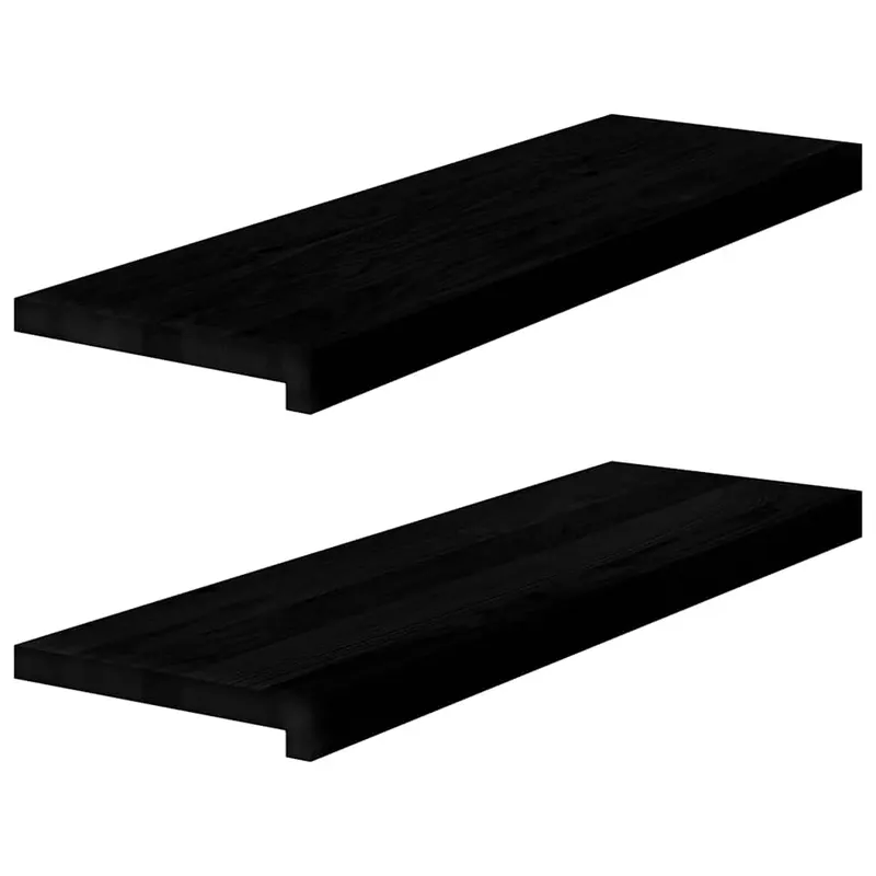 glafuri 2 buc maro inchis 80x30x2 cm lemn masiv de stejar