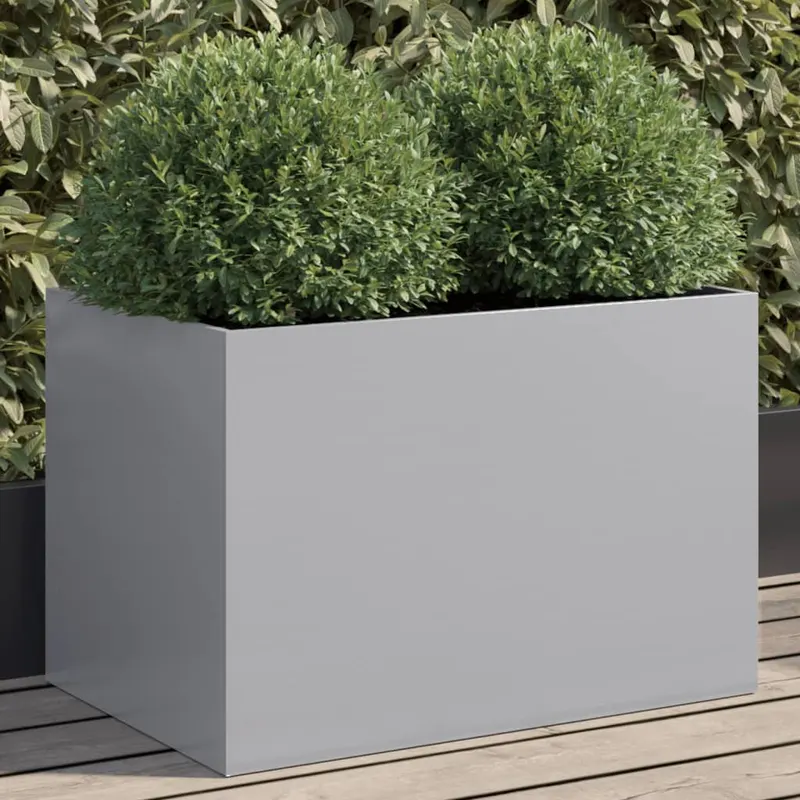 jardiniera, argintiu, 62x40x39 cm, otel galvanizat