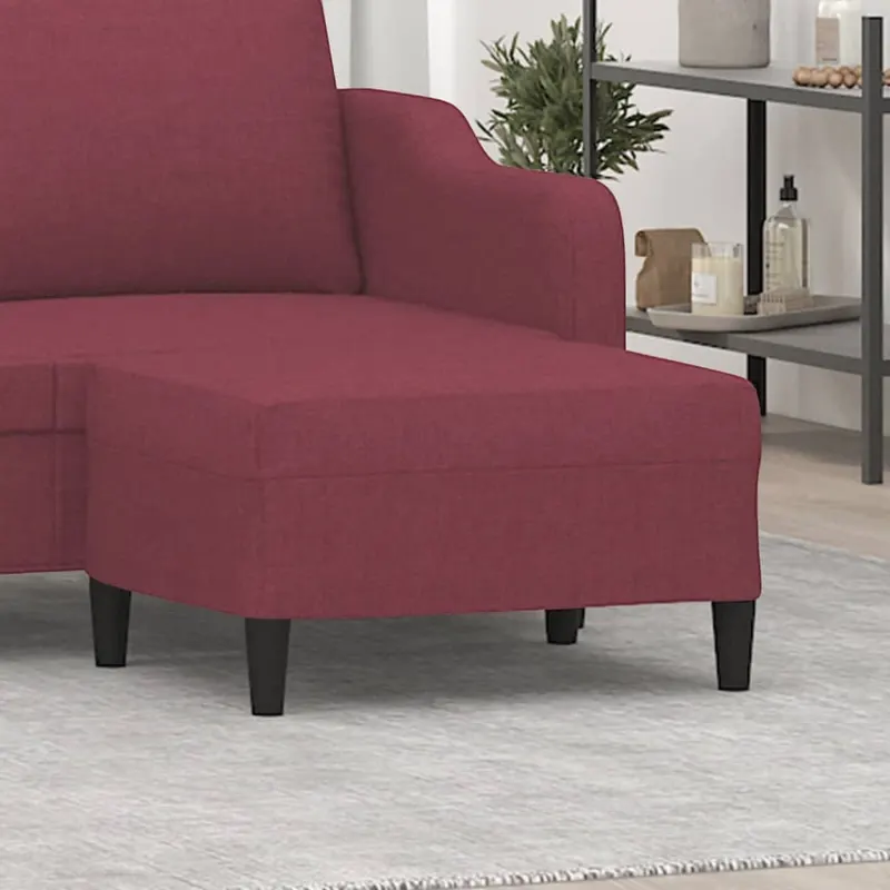 taburet, rosu vin, 70x55x41 cm, material textil