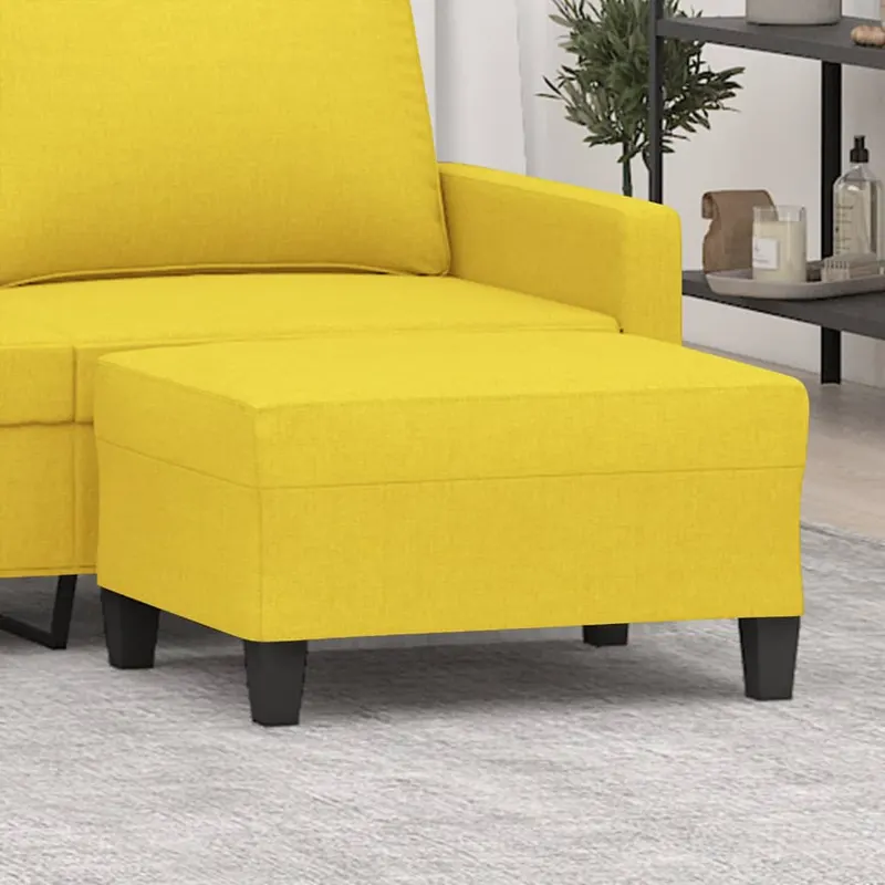 taburet, galben deschis, 70x55x41 cm, material textil