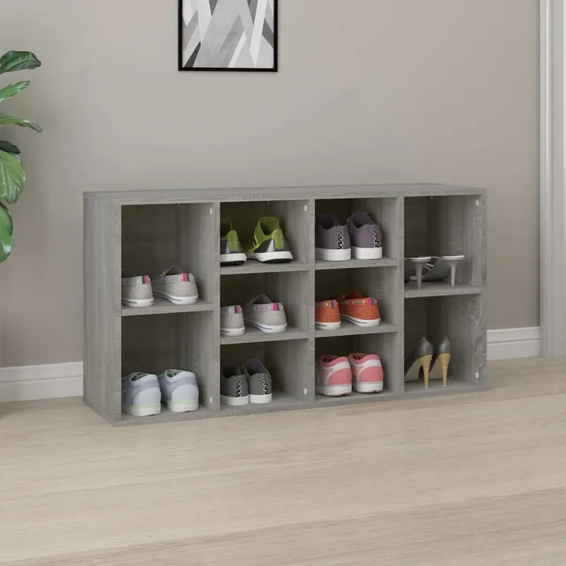 banca pentru pantofi, gri sonoma, 103x30x54,5 cm lemn prelucrat