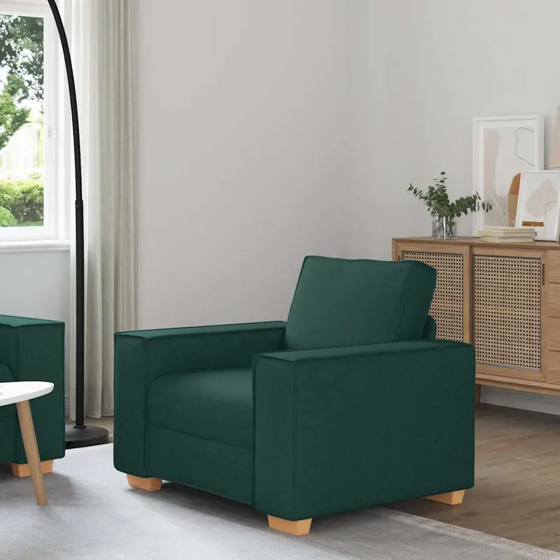 canapea fotoliu verde inchis, 60 cm, material textil