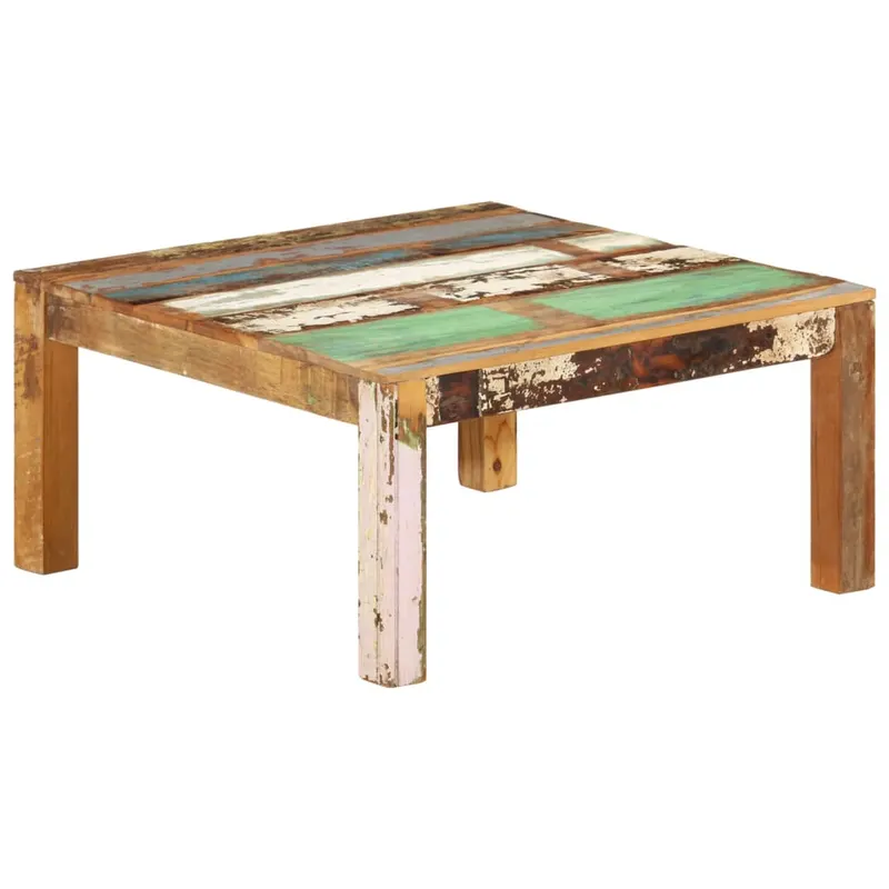 masuta de cafea, 80x80x40 cm, lemn masiv reciclat