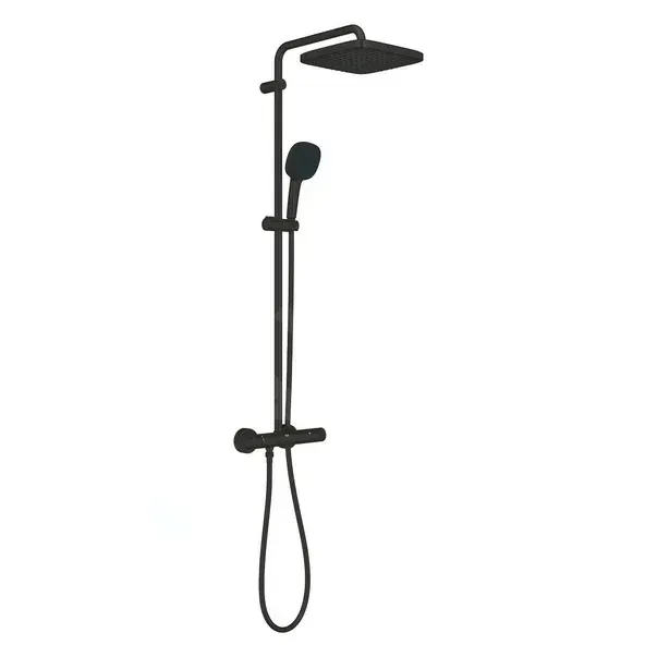Sistem de dus Grohe 266962431, dus Vitalio 250 Cube, tip incastrare aparent, pentru dus, termostat, negru