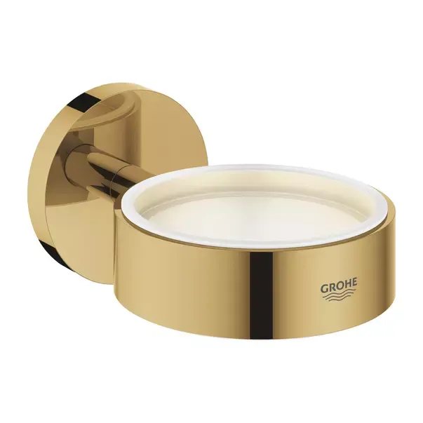 Suport Grohe 40369GL1, Essentials, pahar sau savoniera, fixare ascunsa, lucios, auriu