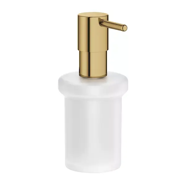 Dozator sapun Grohe 40394GL1, Essentials, 160 ml, sticla, metal, lucios, auriu