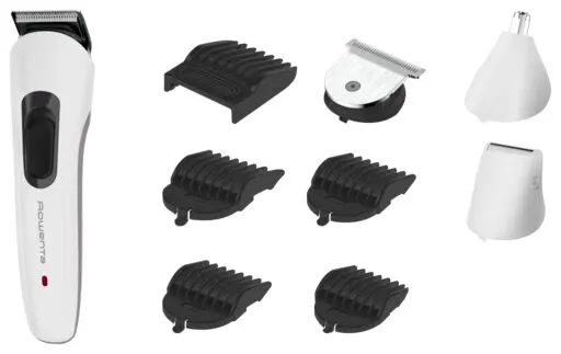 Aparat de tuns ROWENTA Multistyle 9 in 1 TN8961F4, Acumulator, 60 min Autonomie, 5 trepte, Alb
