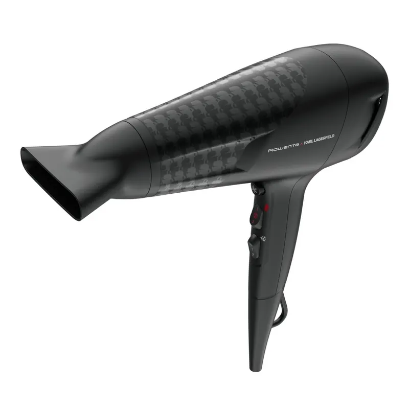 Uscator de par Rowenta x Karl Lagerfeld Studio Dry CV581LF0, 2100W, Tehnologie Effiwatts, 6 trepte de viteza si temperatura, Tehnologie Thermo