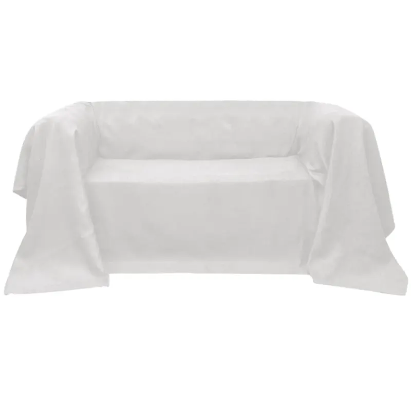Husa din velur micro-fibra pentru canapea, 140 x 210 cm, crem