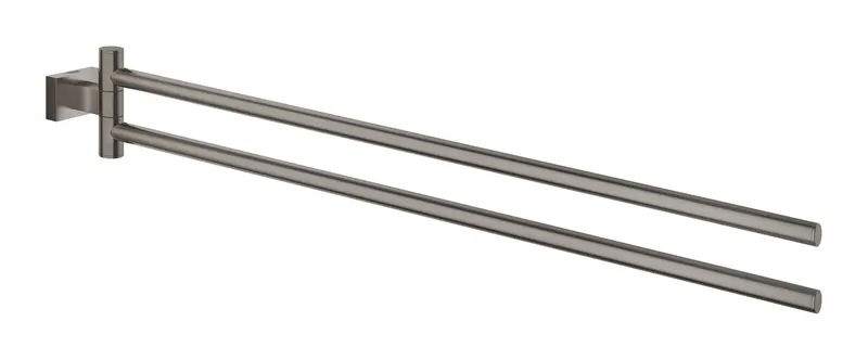Suport prosop Grohe 40624AL1, Essentials Cube, pe perete, 450 mm, metal, mat, grafit