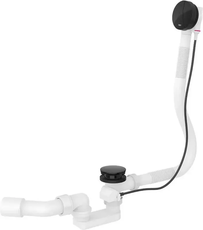 Evacuare cada Roca A5064046CN, 50 mm, 38 l min, 800 mm, universal, ventil automat, cada baie utilizare, Negru