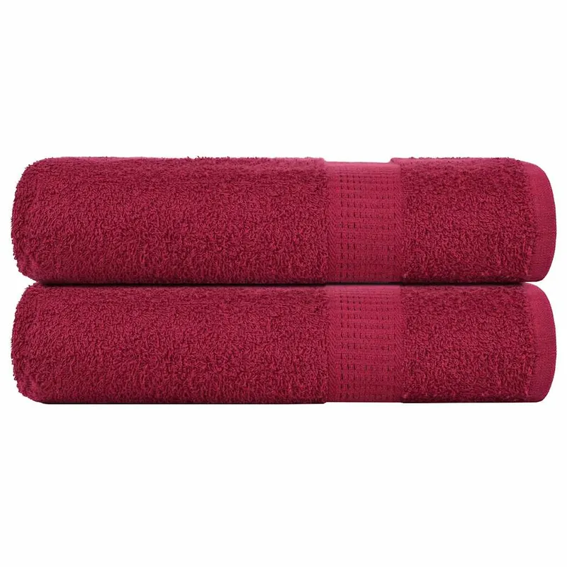 Prosoape de maini, frogn, 2 buc., bordeaux, 50x100 cm, 360 g/m2