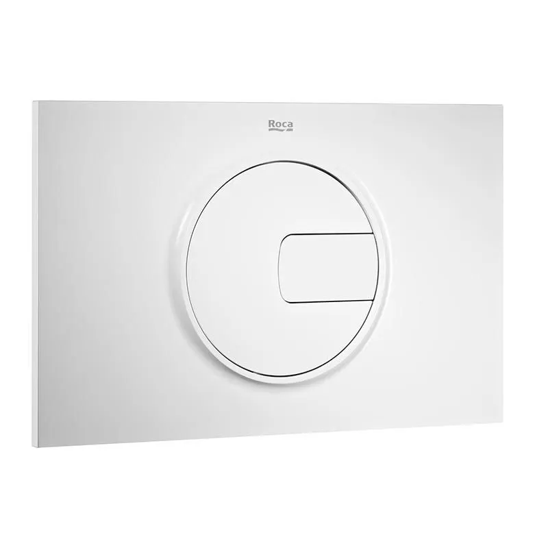 Clapeta actionare Roca A890098000, Wall PL4, pentru toaleta, utilizare igienica si eficienta, alb