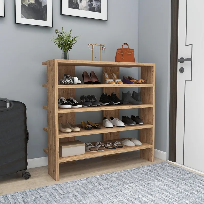 Pantofar Fuat, 4 Rafturi Larg, 16 - 20 Perechi, 76 x 72 x 32 cm - Stejar