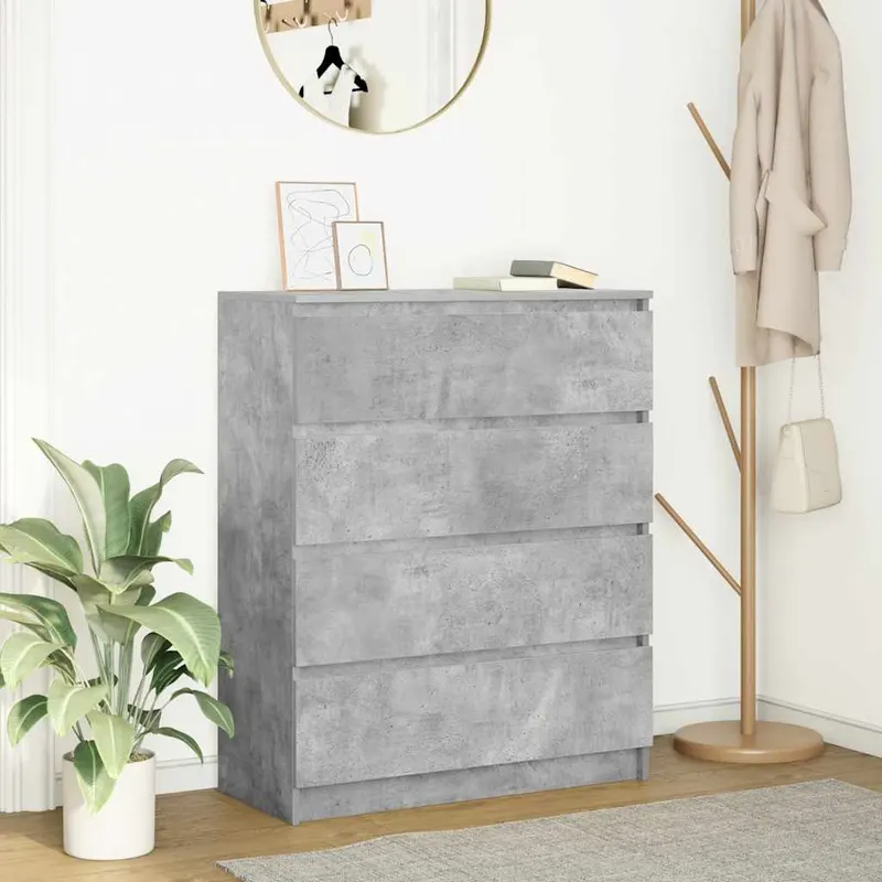 bufeta gri beton 80x35x99 cm lemn prelucrat