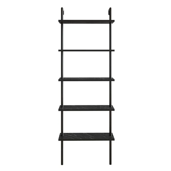 Raft PAULA, negru, 60x22x174 cm