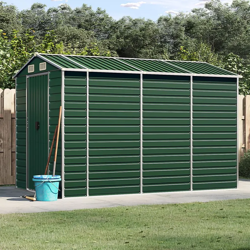 sopron de gradina, verde, 191x300x198 cm, otel galvanizat