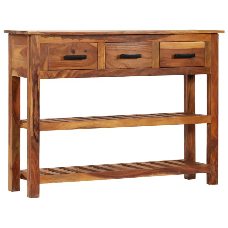 servanta cu 3 sertare, 110 x 30 x 80 cm, lemn masiv de acacia