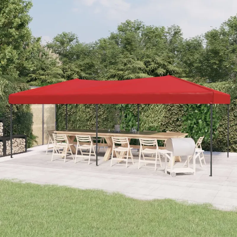 cort pliabil pentru petreceri, rosu, 3x6 m
