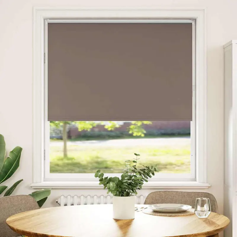 jaluza cu role opace cafea 105x150 cm latime material 100,7 cm