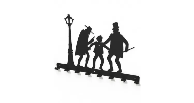 Cuier metalic OLIVER TWIST -model 3200 Negru
