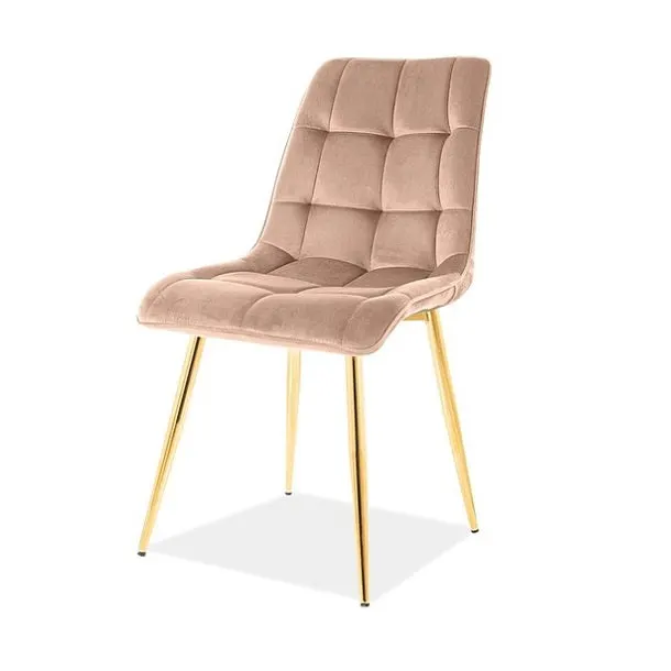 Scaun KIM GOLD-VELVET - Beige