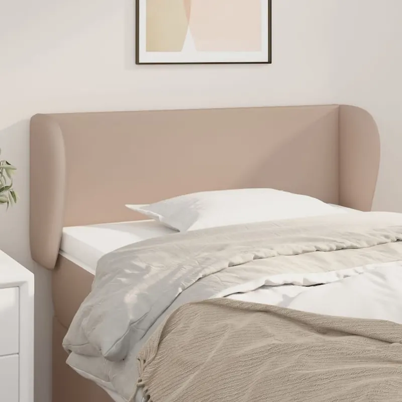Tablie pat cu aripioare cappuccino 93x23x78/88 cm piele eco