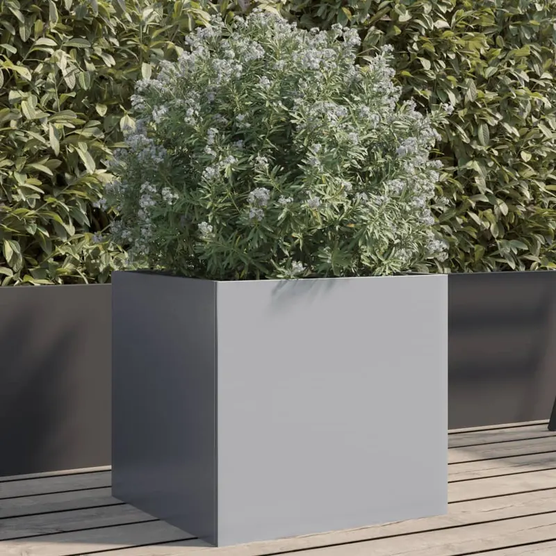 jardiniera, argintiu, 42x40x39 cm, otel galvanizat