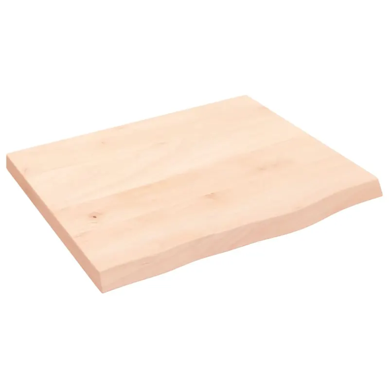 polita de perete, 60x50x(2-4) cm, lemn masiv de stejar netratat