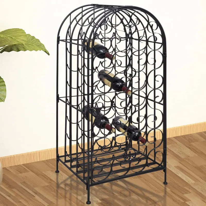 suport sticle de vin pentru 35 de sticle, metal