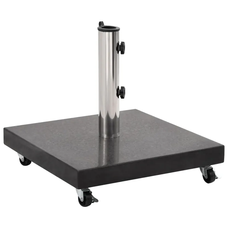 suport umbrela de soare, negru, 30 kg, granit, patrat