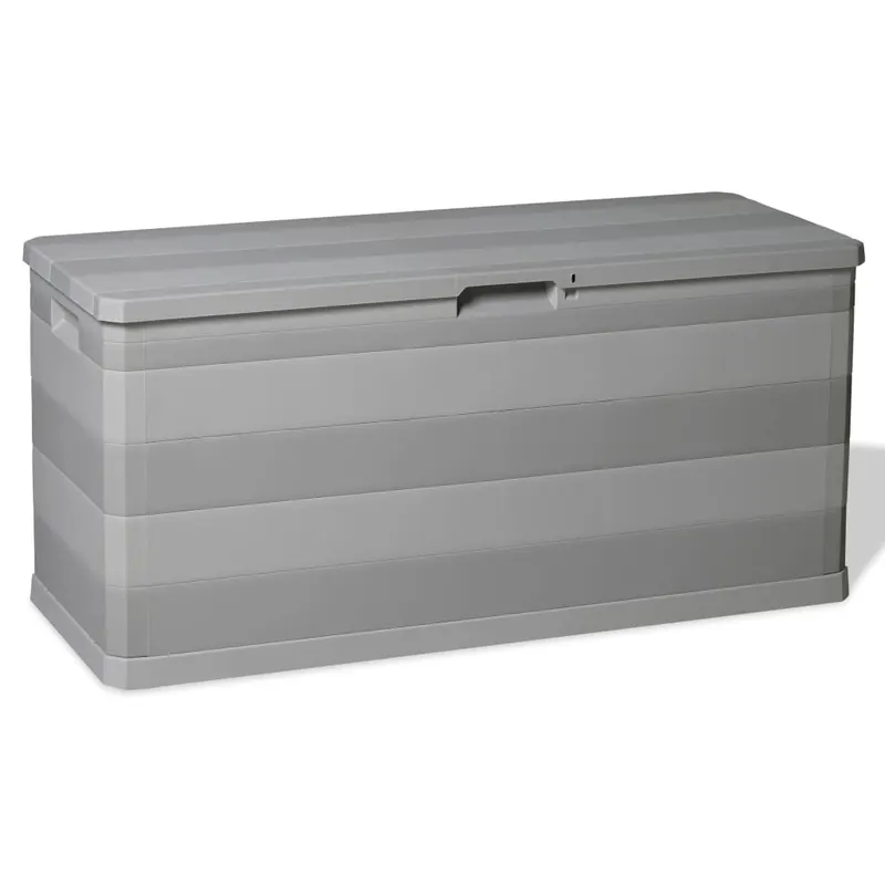 lada de depozitare pentru gradina, gri, 117 x 45 x 56 cm