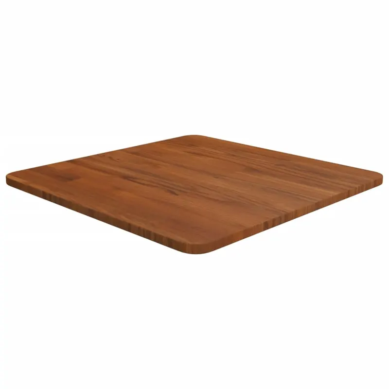 blat de masa patrat maro inchis 50x50x1,5 cm lemn stejar tratat