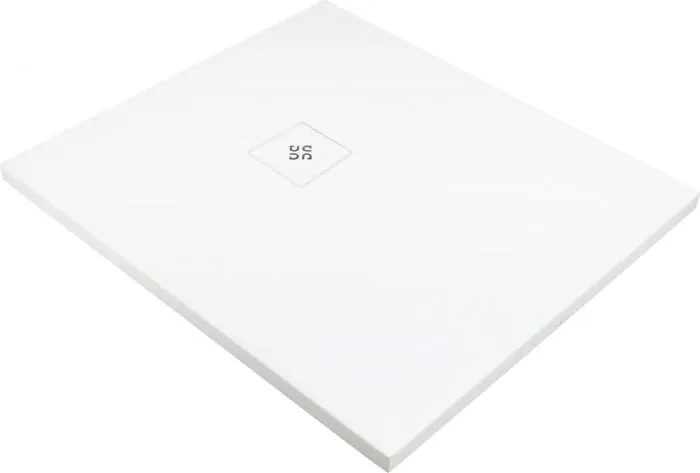Cadita de dus dreptunghiulara, acril, slim, alb, 130x100x3.5 cm, Deante Silia