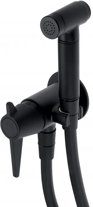 Baterie bideu incastrata cu para de dus, negru, Deante Silia