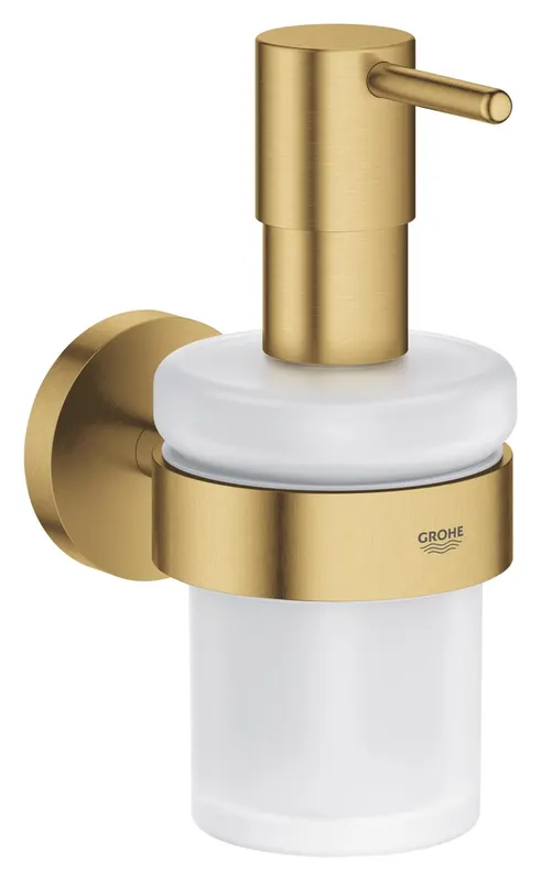 Dozator sapun Grohe 41195GN0, Start, aparent, 160 ml, metal sticla, mat, auriu