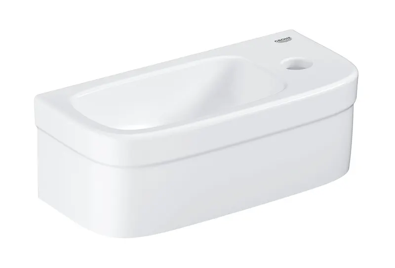 Lavoar Grohe 3932700H, Euro Ceramic, 180 x 370 mm, montare pe perete, ceramica, alb