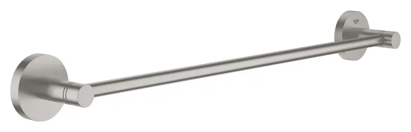 Suport prosop Grohe 40688DC1, Essentials, pe perete, 450 mm, metal, mat, otel satinat