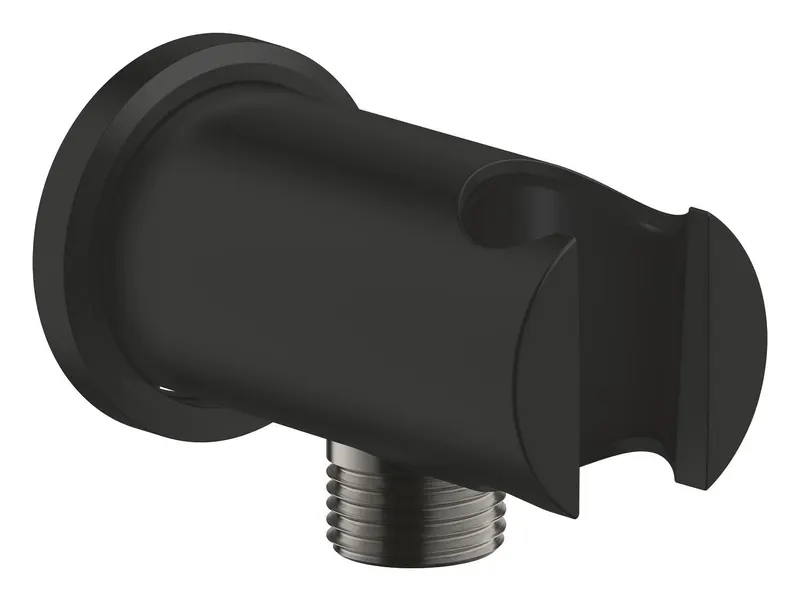 Cot iesire dus Grohe 266582430, 86 mm, 48 mm, 1 2 diametru filet iesire, 1 2 diametru filet alimentare, Negru