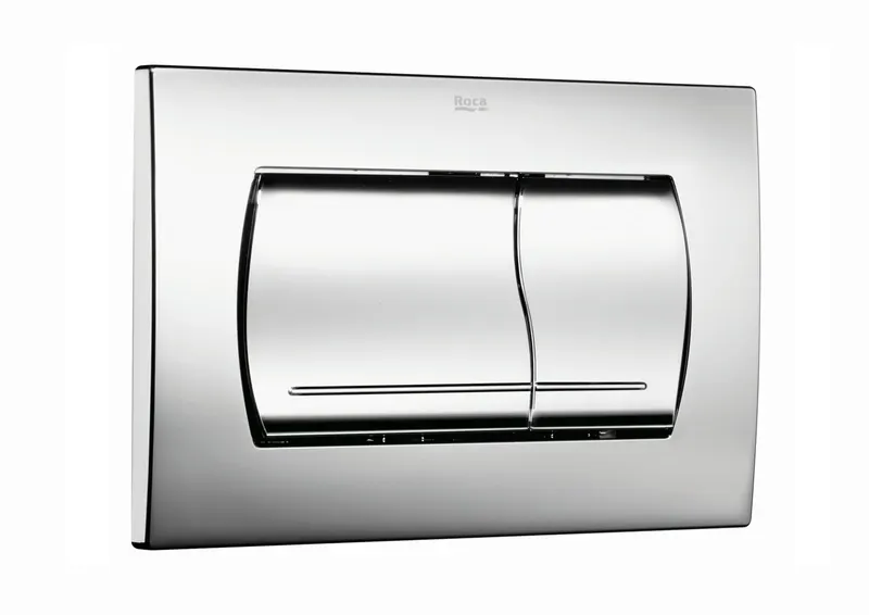 Clapeta actionare Roca A8901150B1, Wall 52B, pentru toaleta, utilizare igienica si eficienta, crom