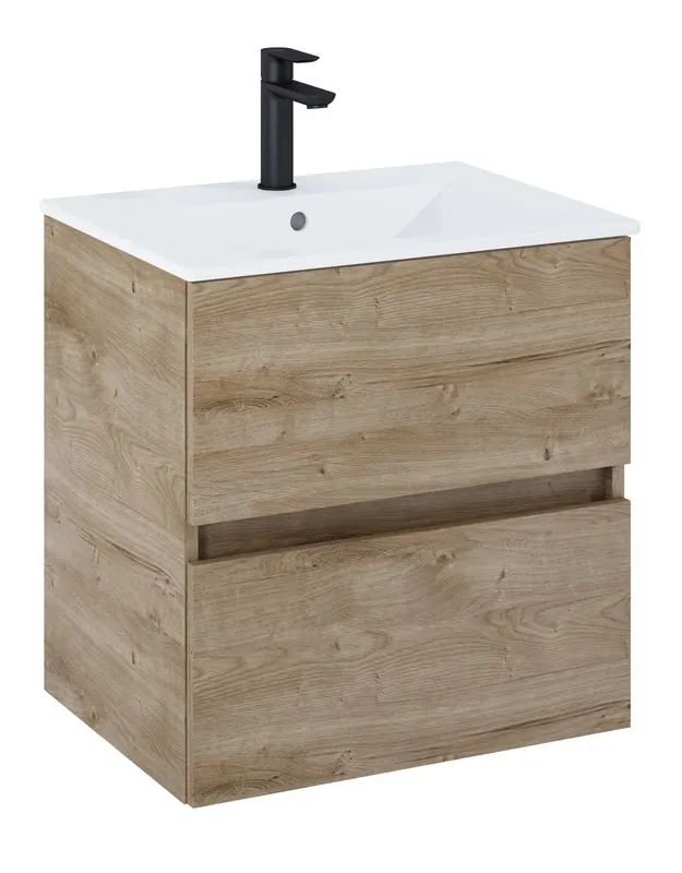 Dulap cu lavoar Roca A852503808, lavoar N-Cube, montaj pe perete, lavoar inclus, tip deschidere maner, tip maner cantuit